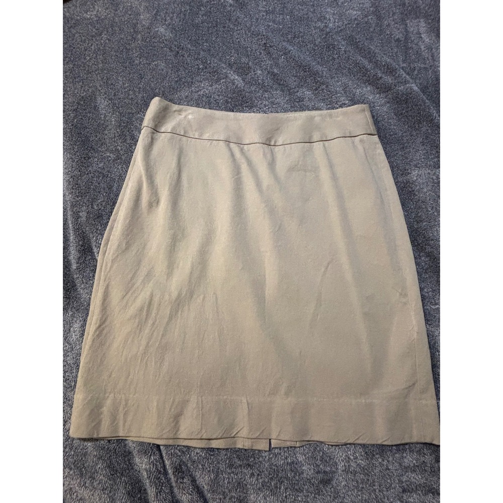 Banana Republic Khaki Tan Cotton Blend Pencil Skirt Size 12 Career Workwear